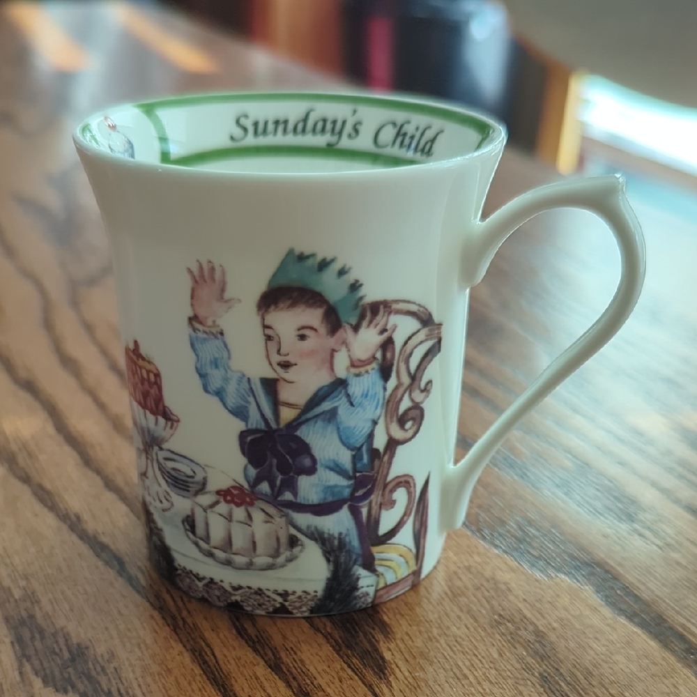 Queen's Fine Bone China Birthday Week "Sunday's Child" Mug